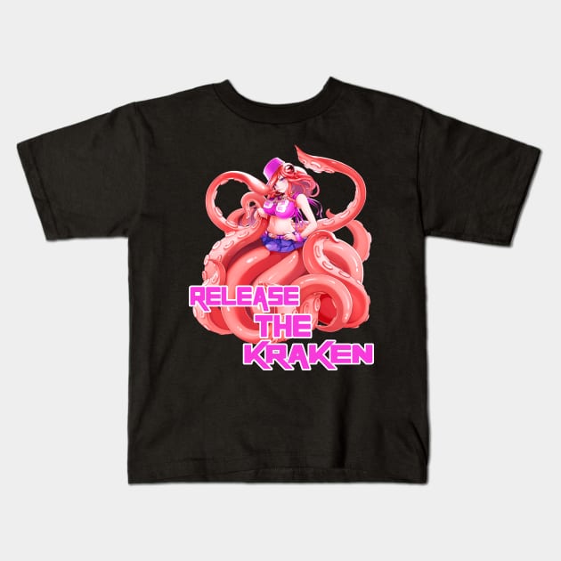 Release the kraken Girls - Lamia Monster Musume: Everyday Life with Monster Girls Kids T-Shirt by M-HO design